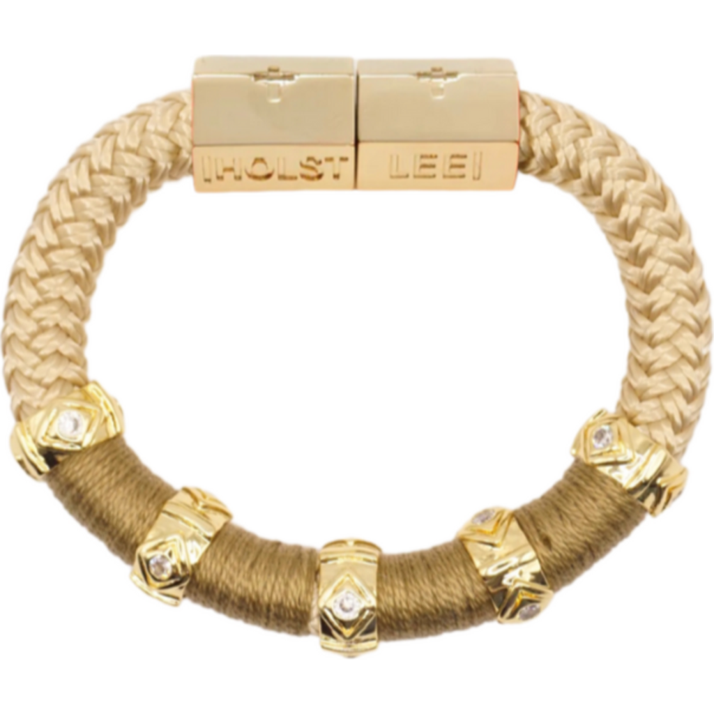 Holst + Lee Holst+lee Evil Eye Colorblock Bracelet In Gold
