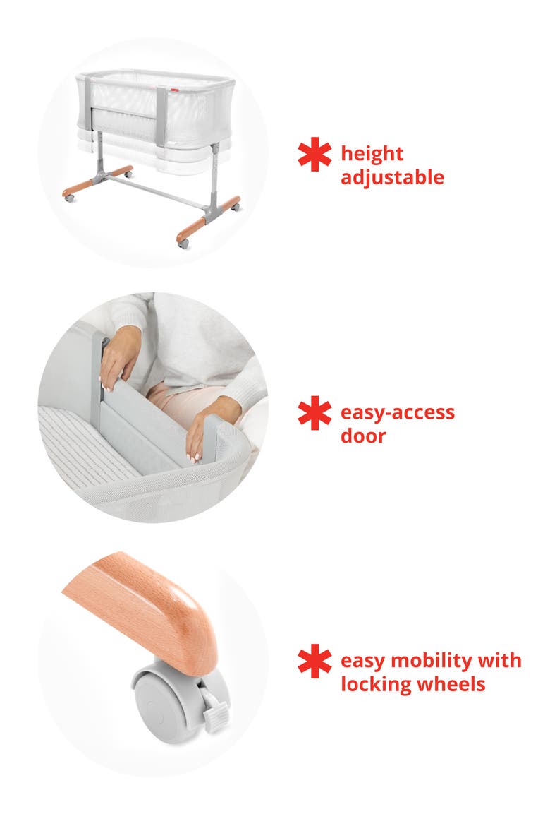 Cozy Up 2-in-1 Bedside Sleeper & Bassinet, Alternate, color, MULTI