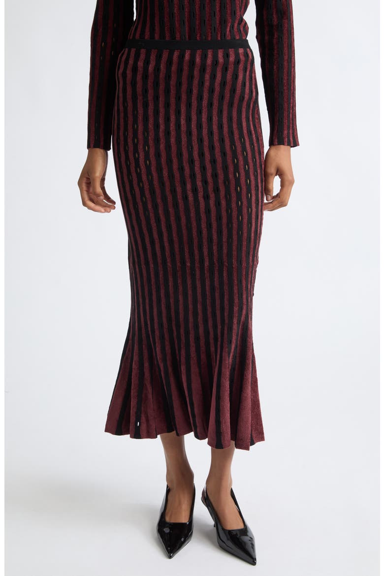 Jacky Metallic Jacquard Midi Skirt, Main, color, RAISIN MULTI
