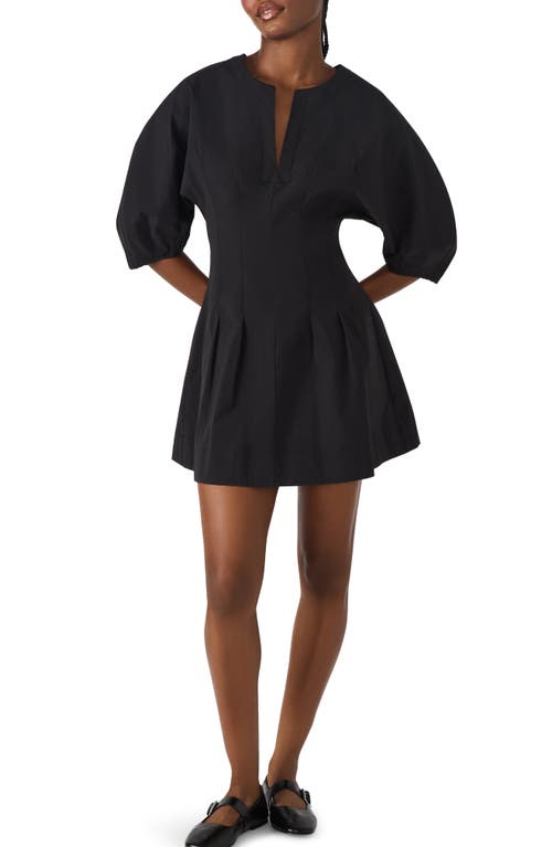 Steve Madden Dayton Pleated Minidress In Black