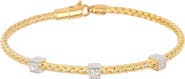 MESHMERISE 18K Gold Vermeil Diamond Station Bracelet - 0.15 ctw