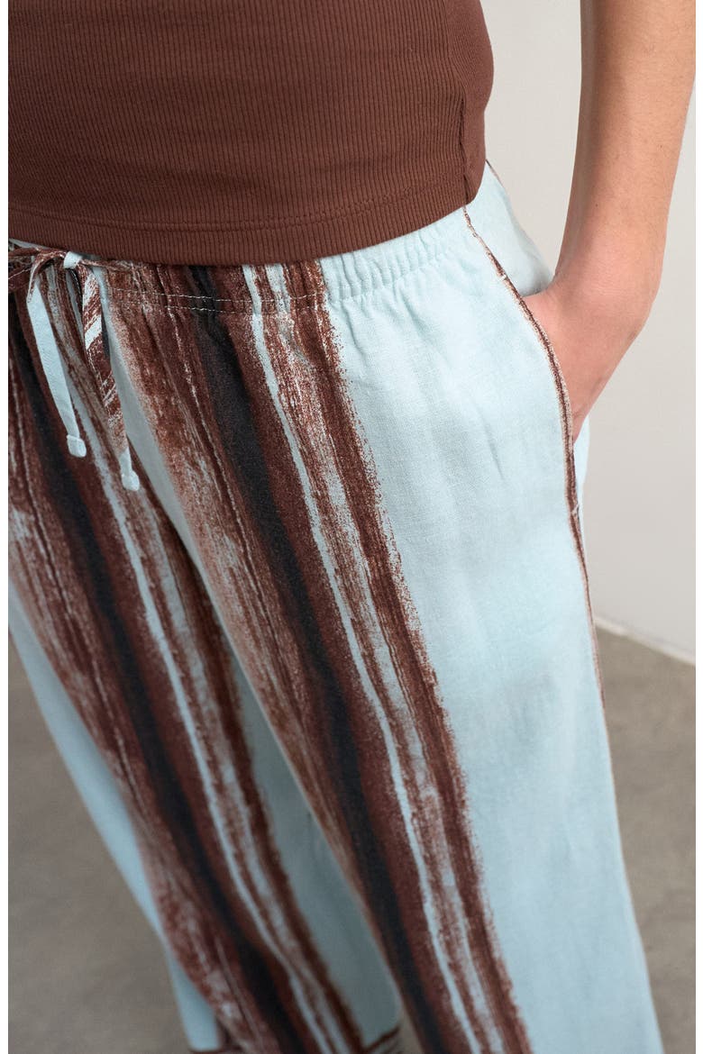 Stripe Linen Blend Pants, Alternate, color, MULTI