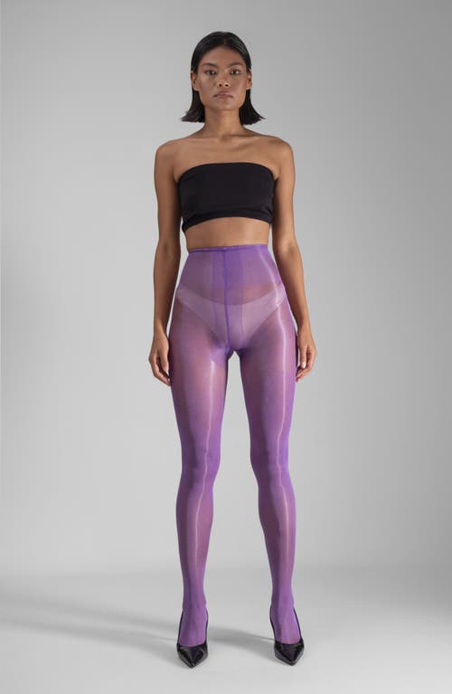 Lechery Women's Lustrous Silky Shiny 40 Denier Semi-opaque High-waist Pantyhose Tights Sku11003-bl In Purple