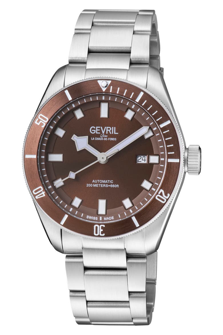 Yorkville Bracelet Watch, 43mm, Main, color, SILVER