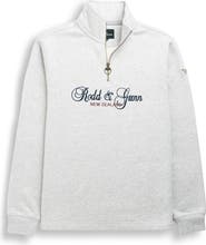 Rodd & Gunn Jubilee Embroidered Logo Cotton French Terry Quarter Zip Pullover