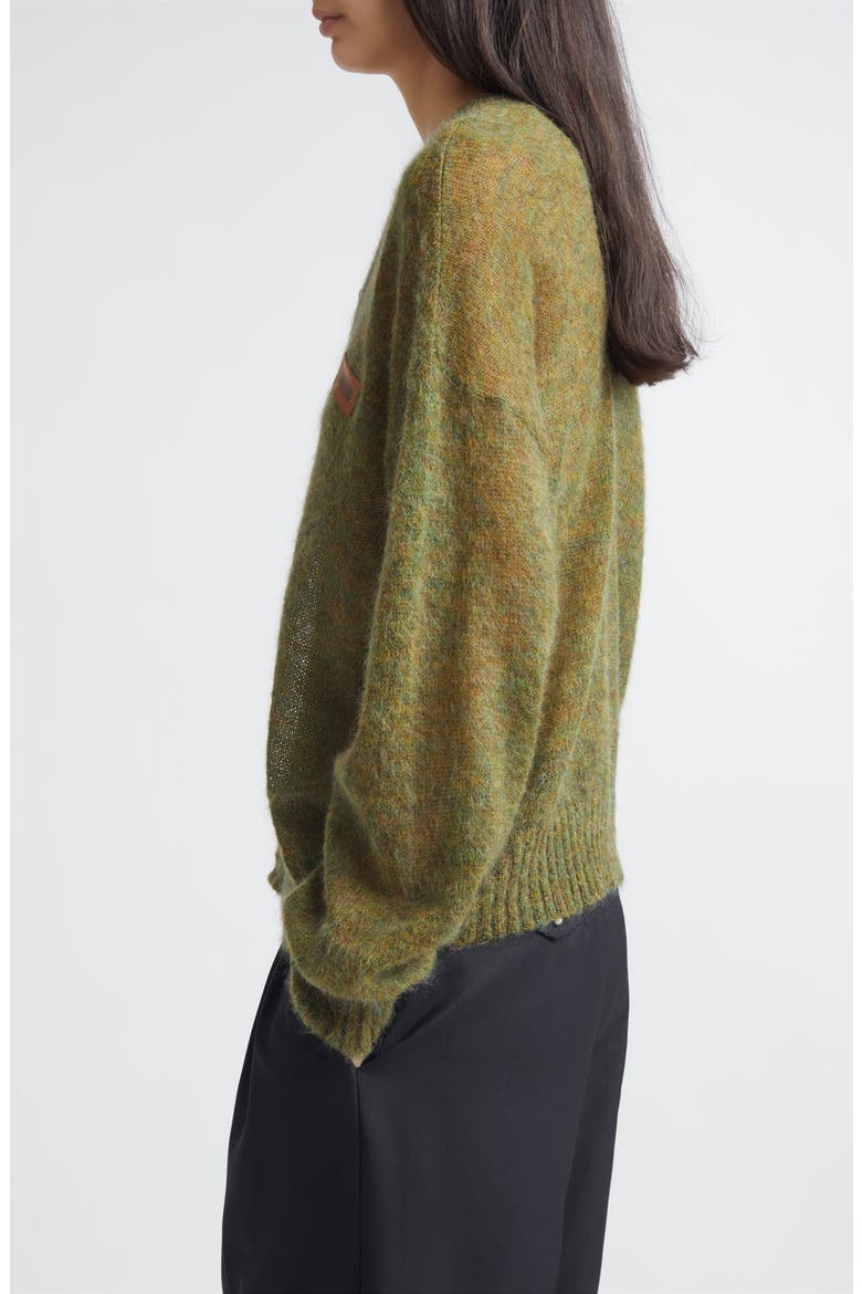 Mélange Mohair & Wool Cardigan, Alternate, color, GREEN