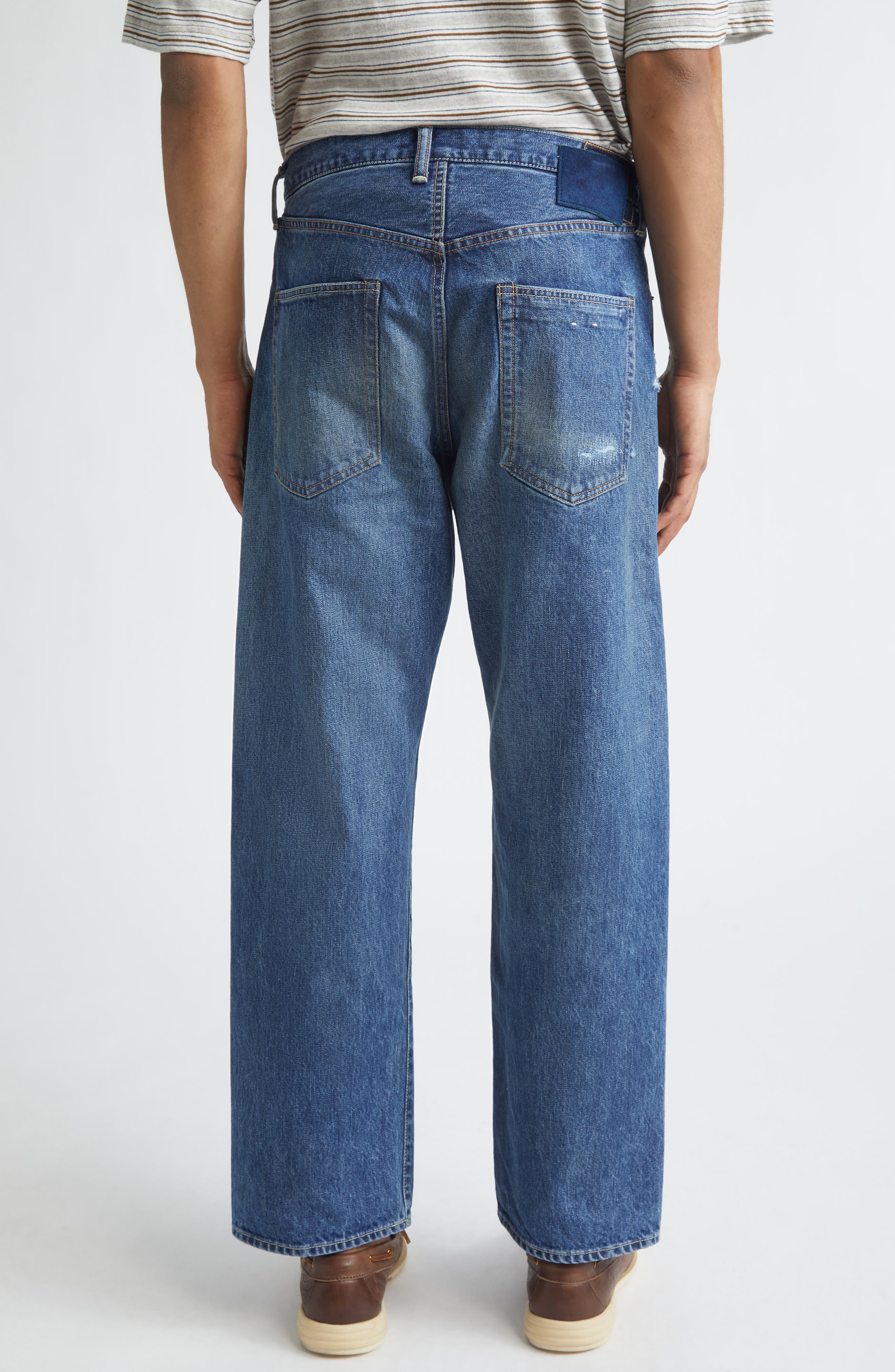 VISVIM Social Sculpture 01 Distressed Wide Leg Jeans (Men) | Nordstrom