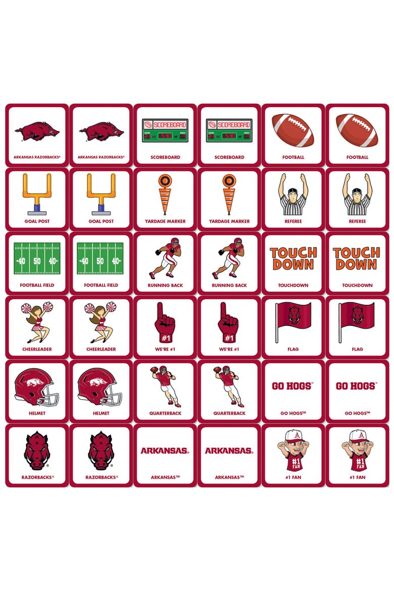 Arkansas Razorbacks Matching Game, Alternate, color, Multicolor