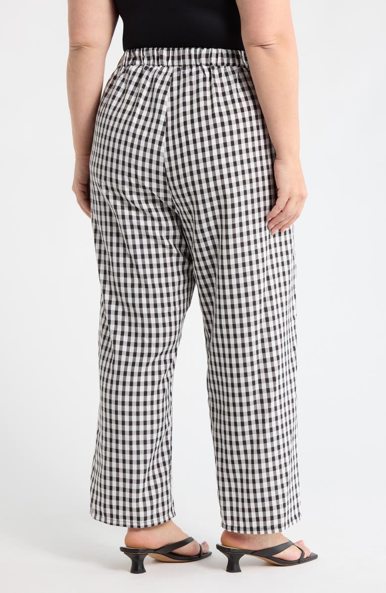 SUGARLIPS Doverly Checker Gill Capri Pants, Alternate, color, Black-White