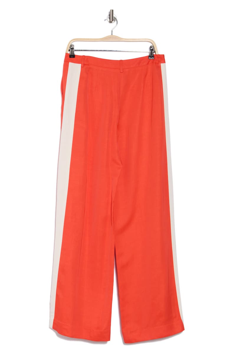TWP Sullivan Wide Leg Pants, Alternate, color, Cherry Tomato/ Bone
