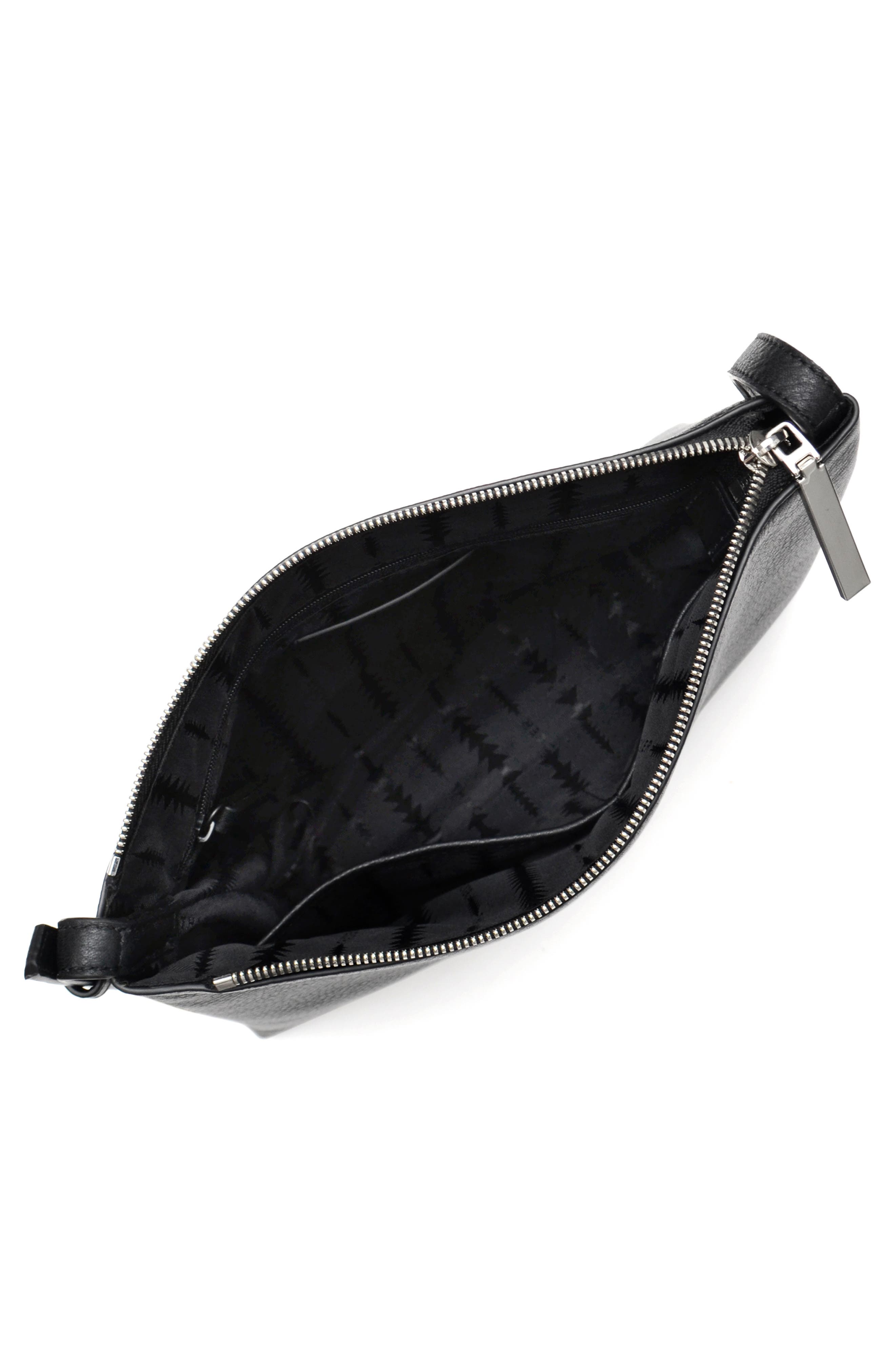 Thacker Callie Leather Crossbody Bag, Alternate, color, Black