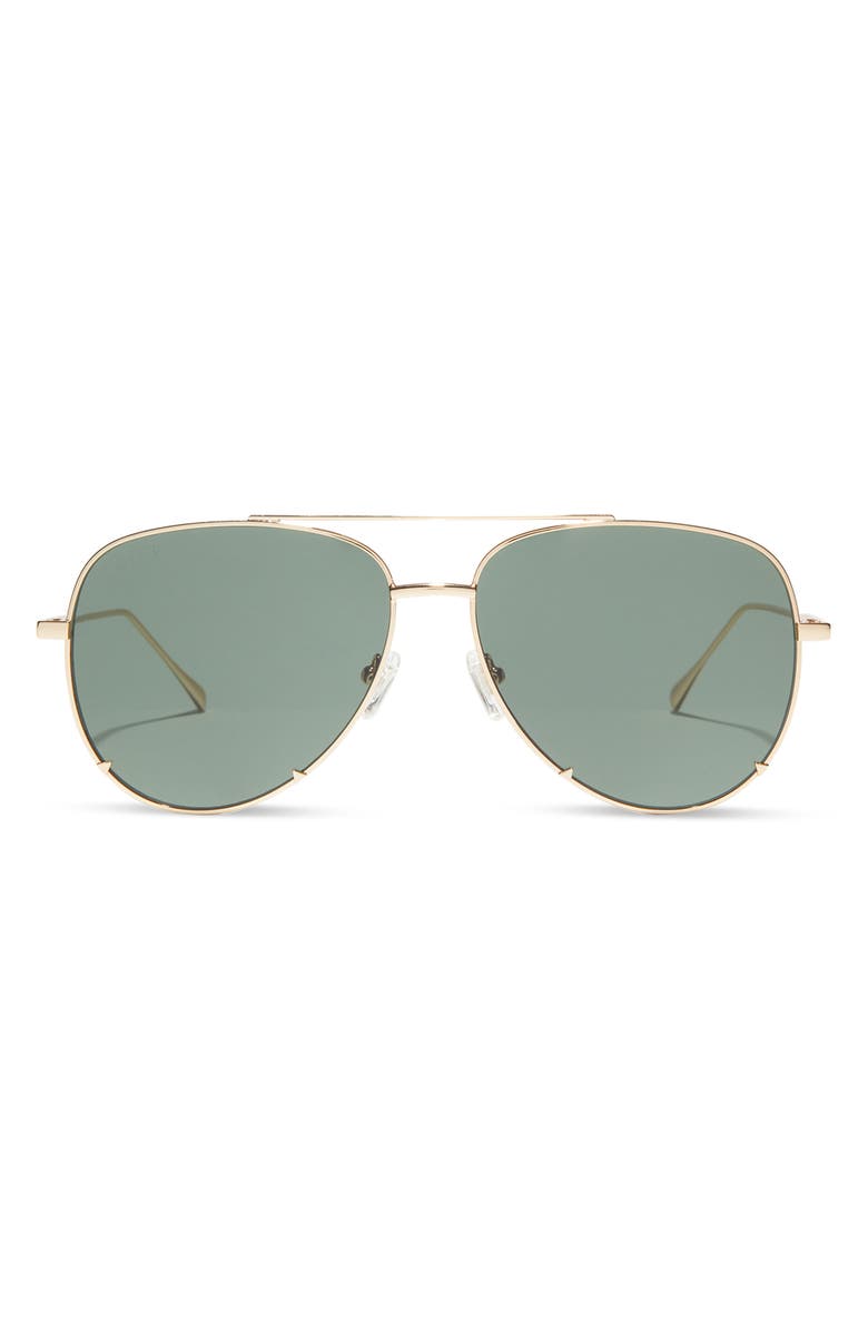 DIFF 63mm Scarlett Aviator Sunglasses, Main, color, Gold G15
