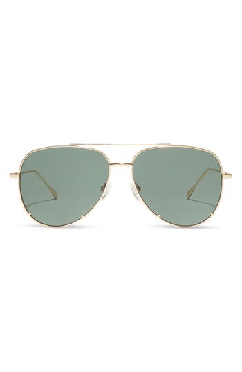 Diff 63mm Scarlett Aviator Sunglasses In Green