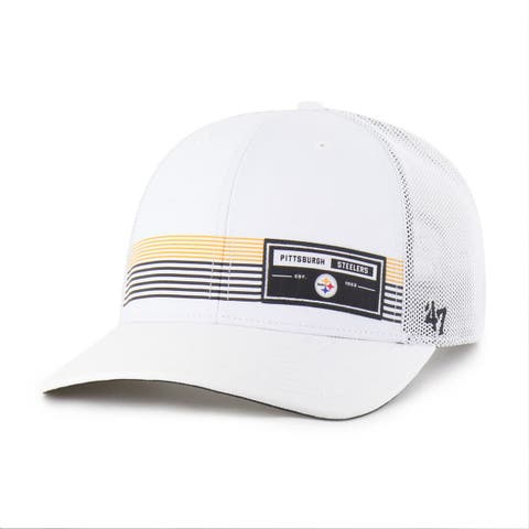 Men's '47 White Pittsburgh Steelers Rangefinder Trucker Adjustable Hat