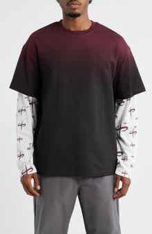 SANTO STUDIO Ispica Long Sleeve Cotton Layered Look T-Shirt