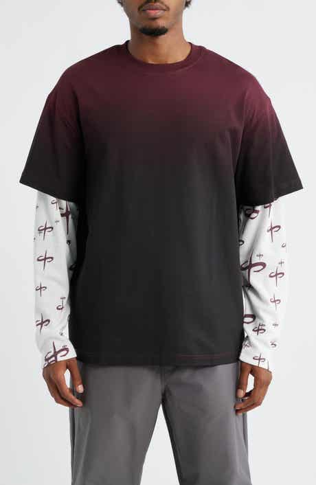 SANTO STUDIO Ispica Long Sleeve Cotton Layered Look T-Shirt