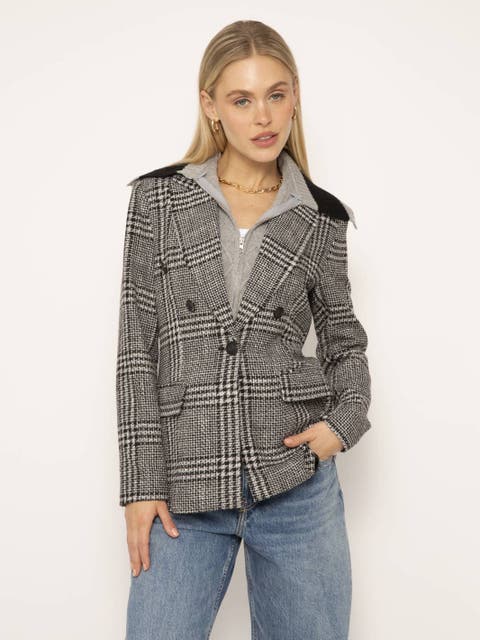 Odette Oversized Blazer with Chunky Knit Dickey