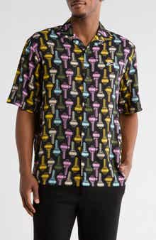 ICECREAM Keys Print Camp Shirt