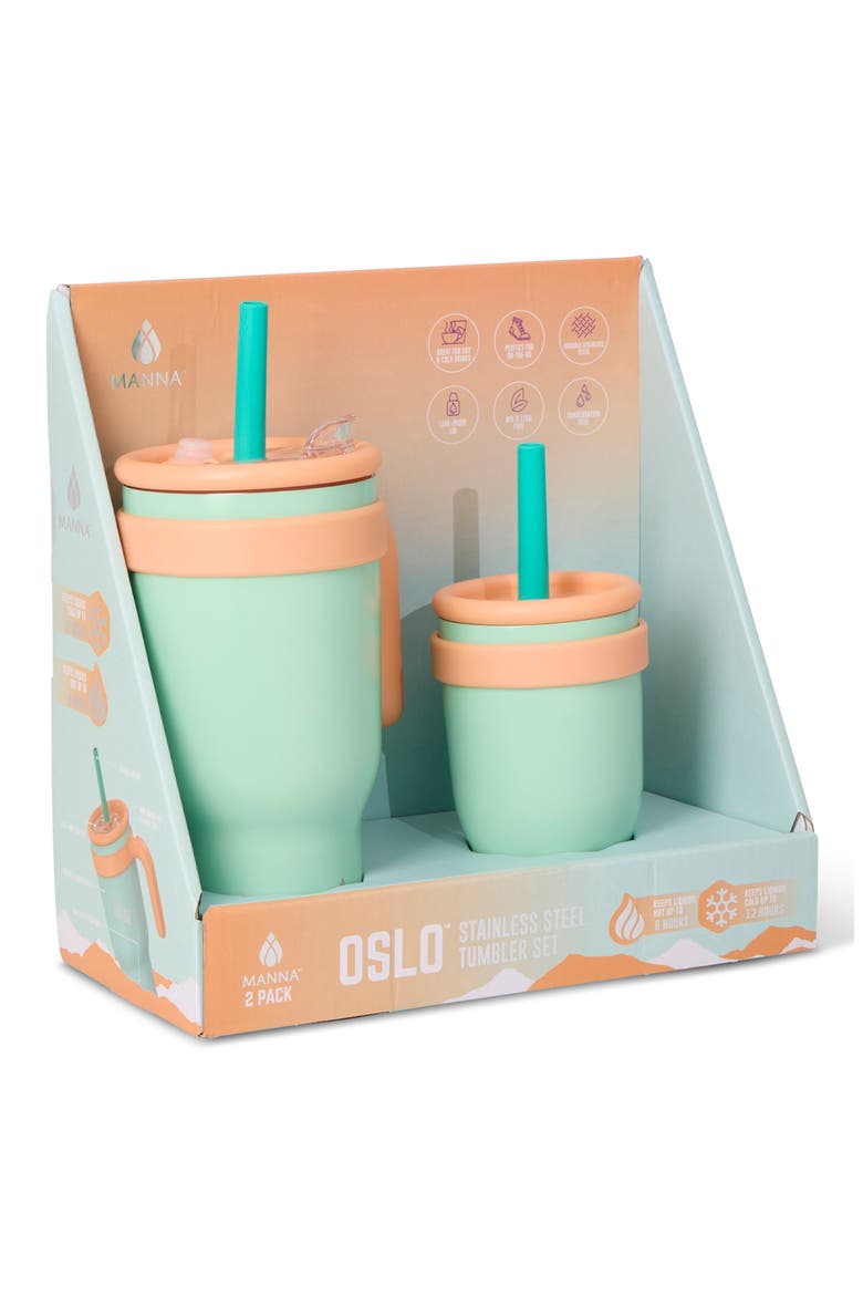 2-Pack Stainless Steel Tumblers, Alternate, color, MULTI