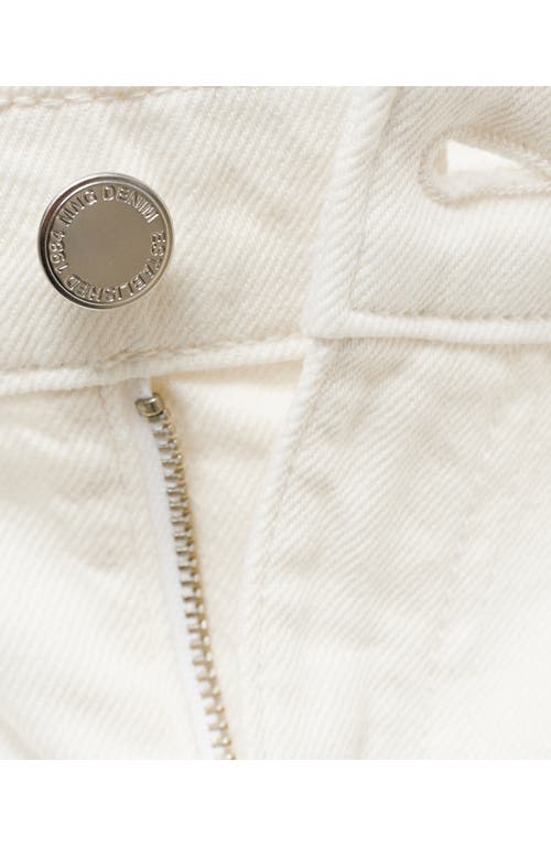 Mango Pleated Wide Leg Jeans In White