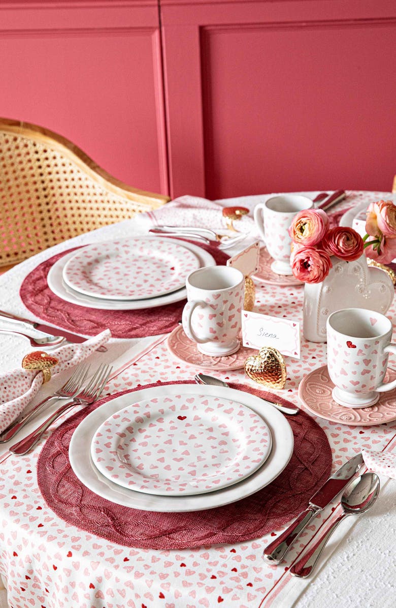 Juliska Love You More Set of 4 Dessert/Salad Plates, Alternate, color,