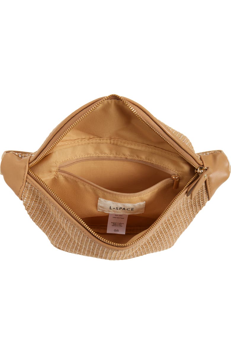 LSPACE Evie Straw Belt Bag, Alternate, color, Natural
