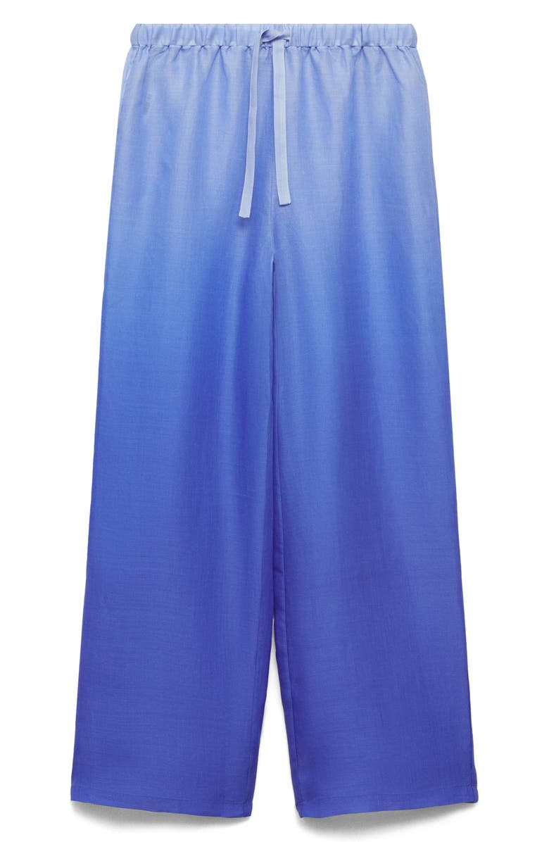 MANGO Gradient Wide Leg Pants, Alternate, color, Blue
