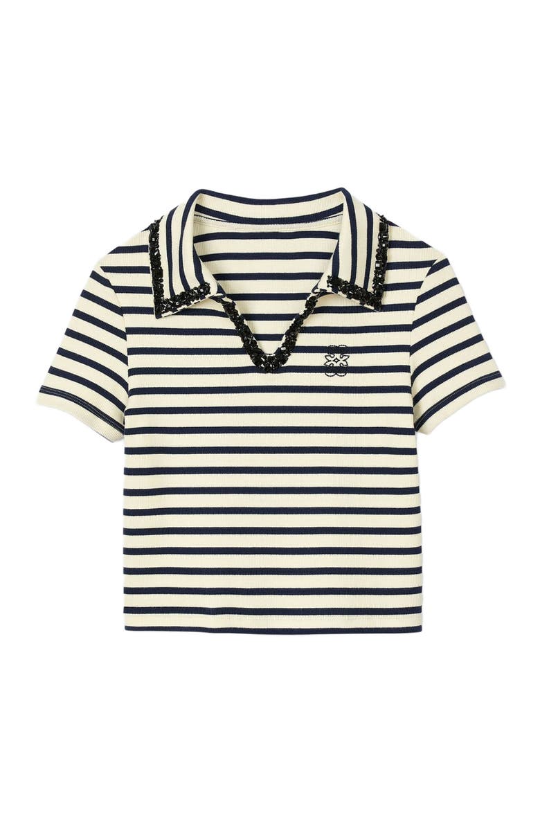 SANDRO Striped polo shirt, Alternate, color,