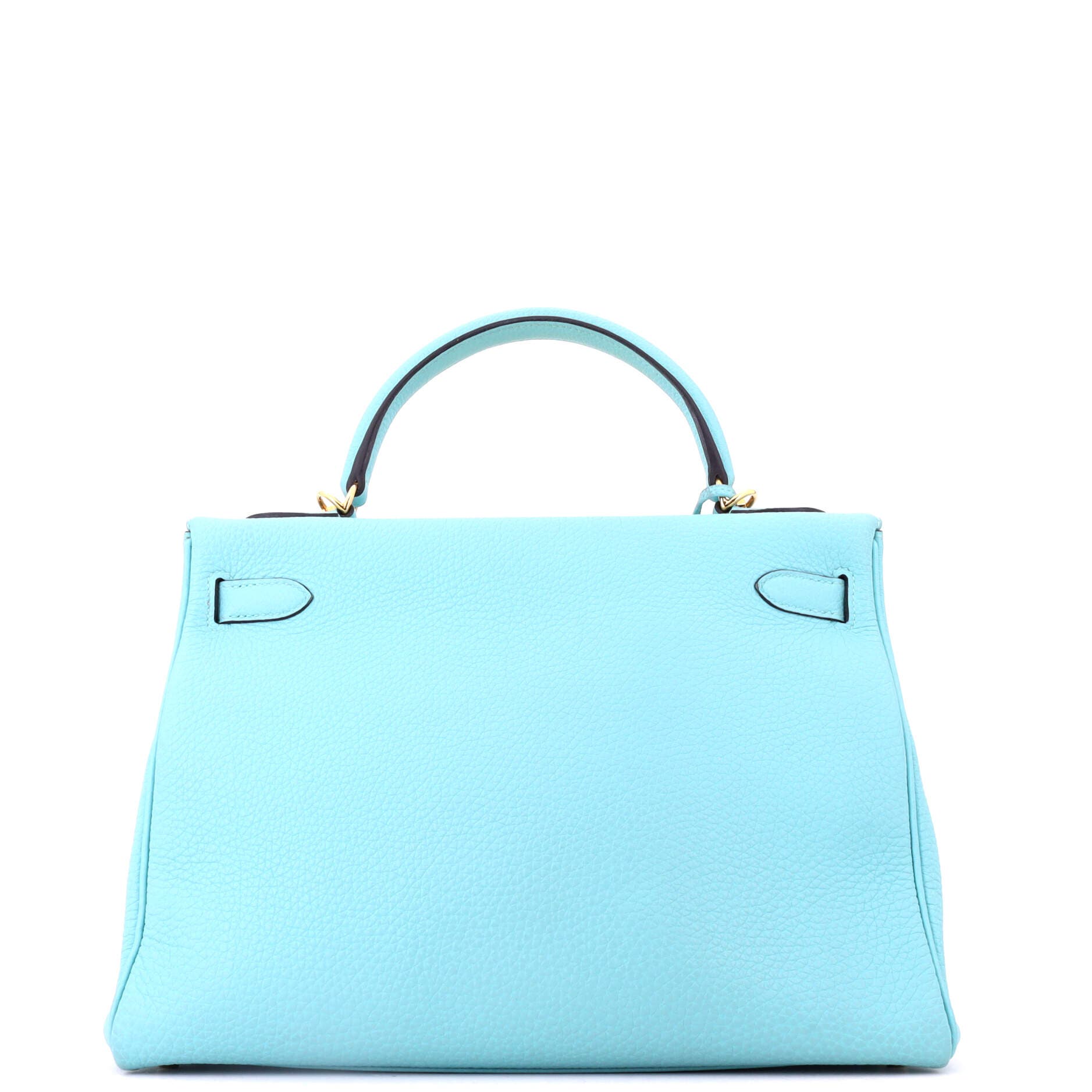 Pre-Owned Hermes Kelly Handbag Blue Togo with Gold Hardware 32, Alternate, color, Bleu Atoll