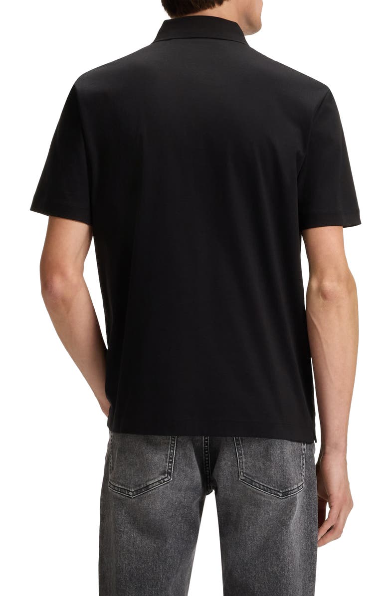 BOSS Parris Solid Cotton Polo, Alternate, color, Black