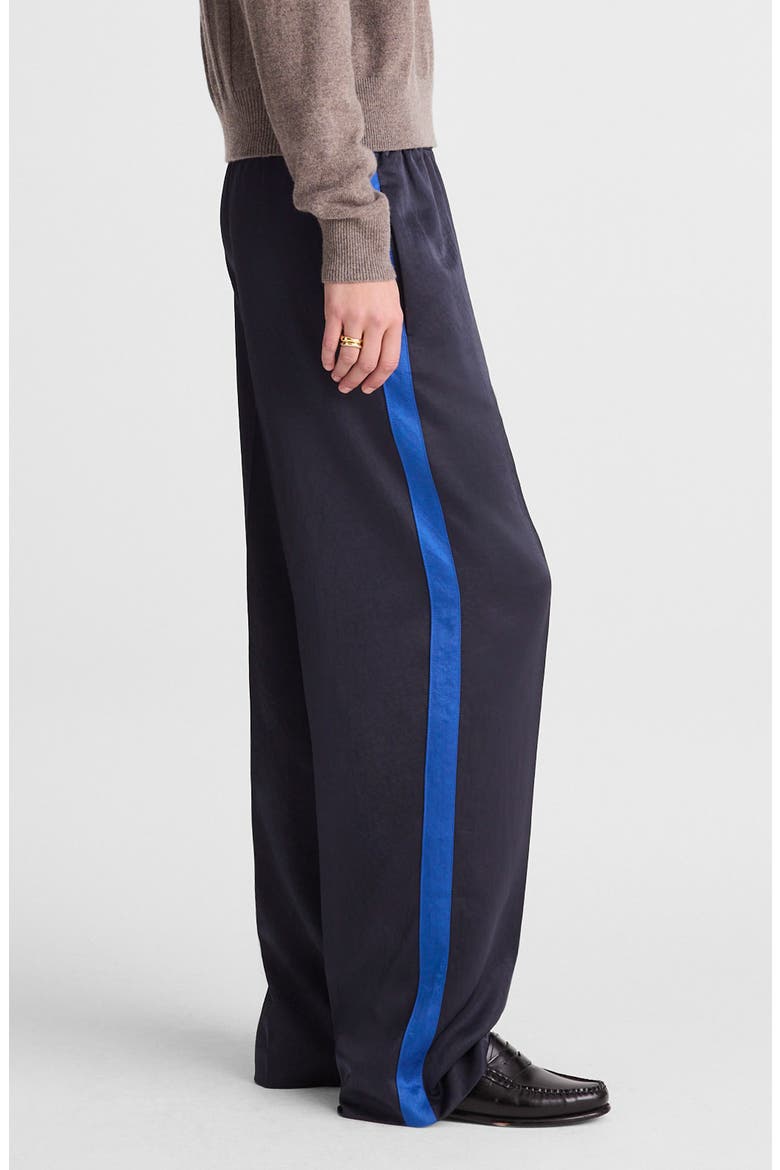 The Easy Pull-On Satin Track Pant, Alternate, color, CLASSIC NAVY