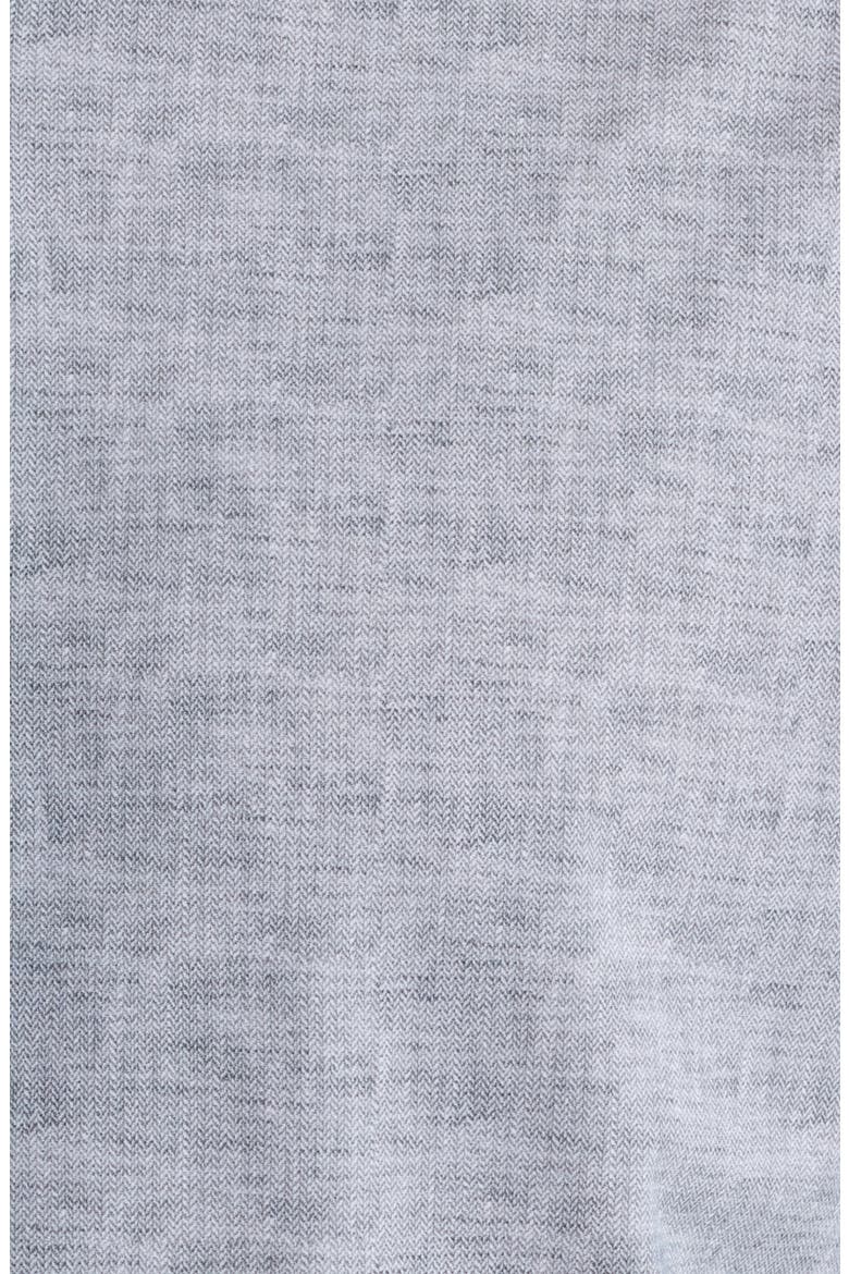 Jagged Heathered Herringbone Print Knit Nylon Blend Dress Shirt, Alternate, color, GREY