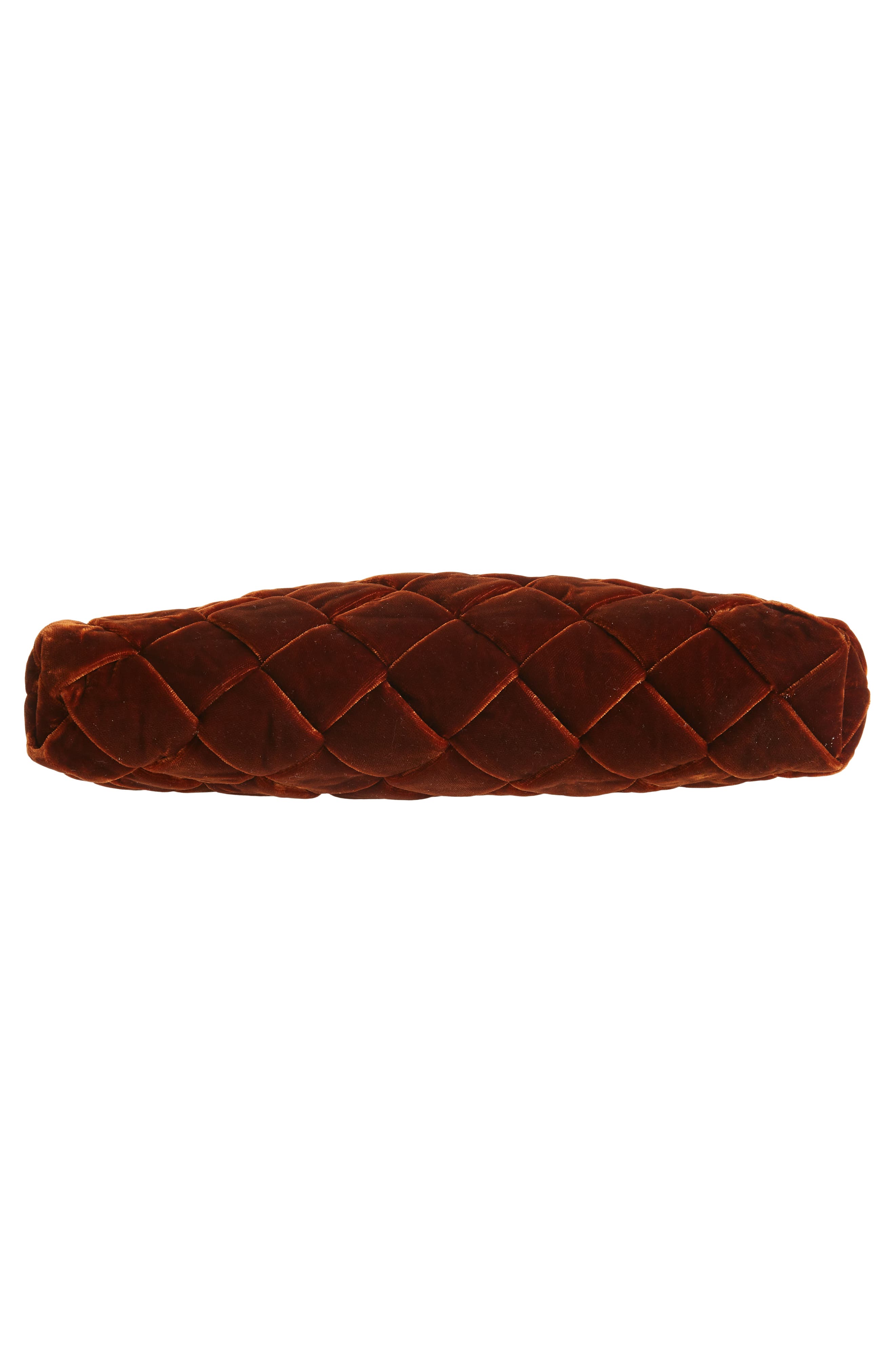 Aviva Puffy Woven Clutch, Alternate, color, SIENNA