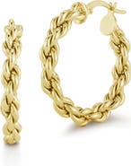 SPHERA MILANO Rope Chain Hoop Earrings