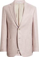 Peter Millar Hyperlight Soft Pink Check Linen Blend Sport Coat