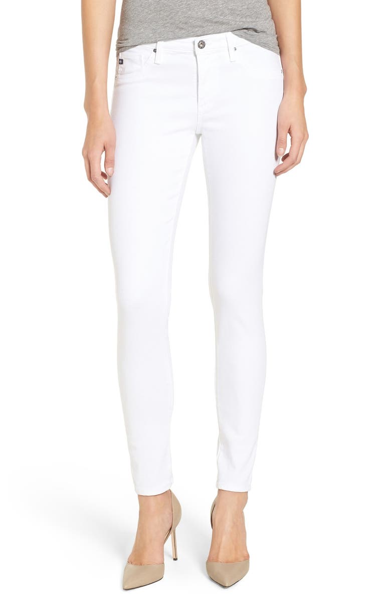 AG 'The Legging' Ankle Jeans, Main, color, Wht White