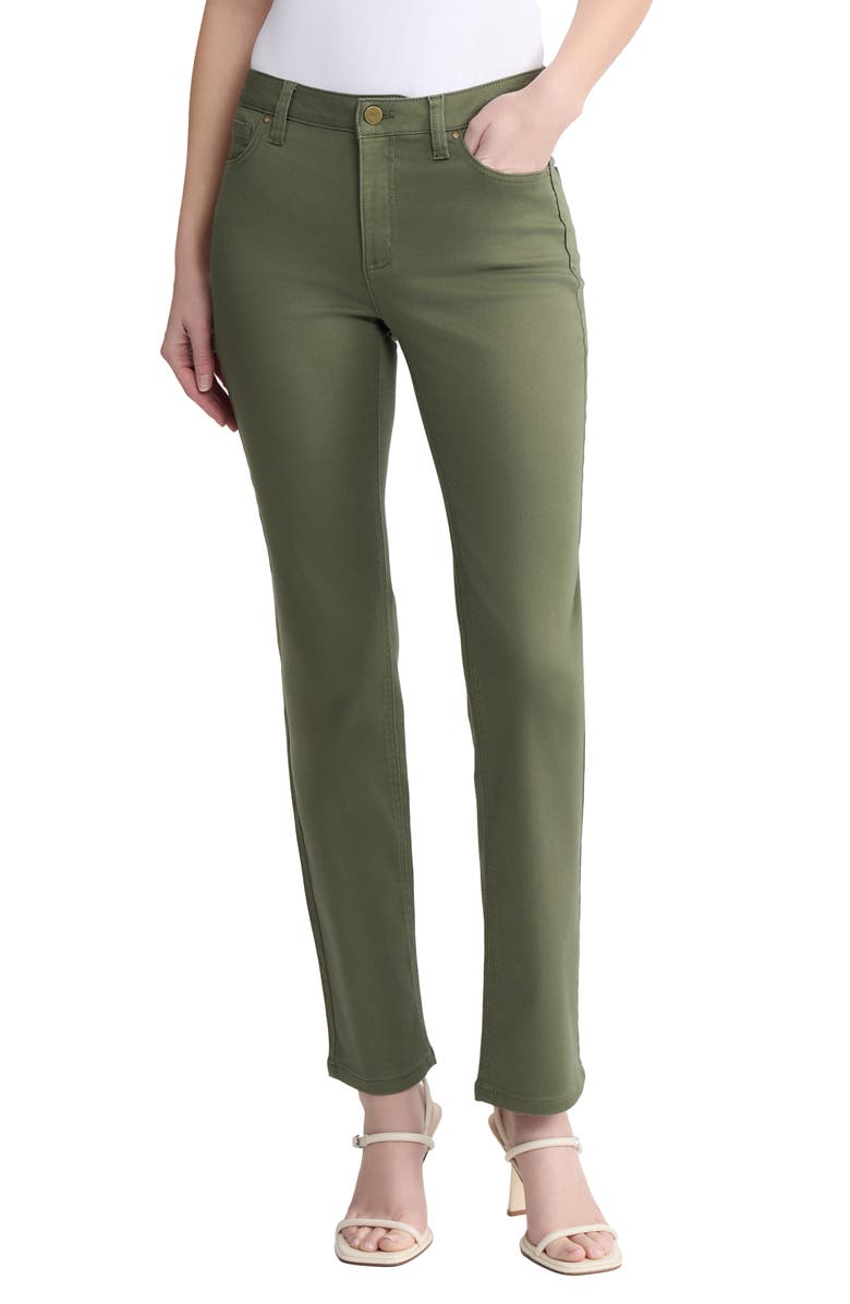 Jones New York Lexington Straight Leg Pants, Main, color, Fatigue Green