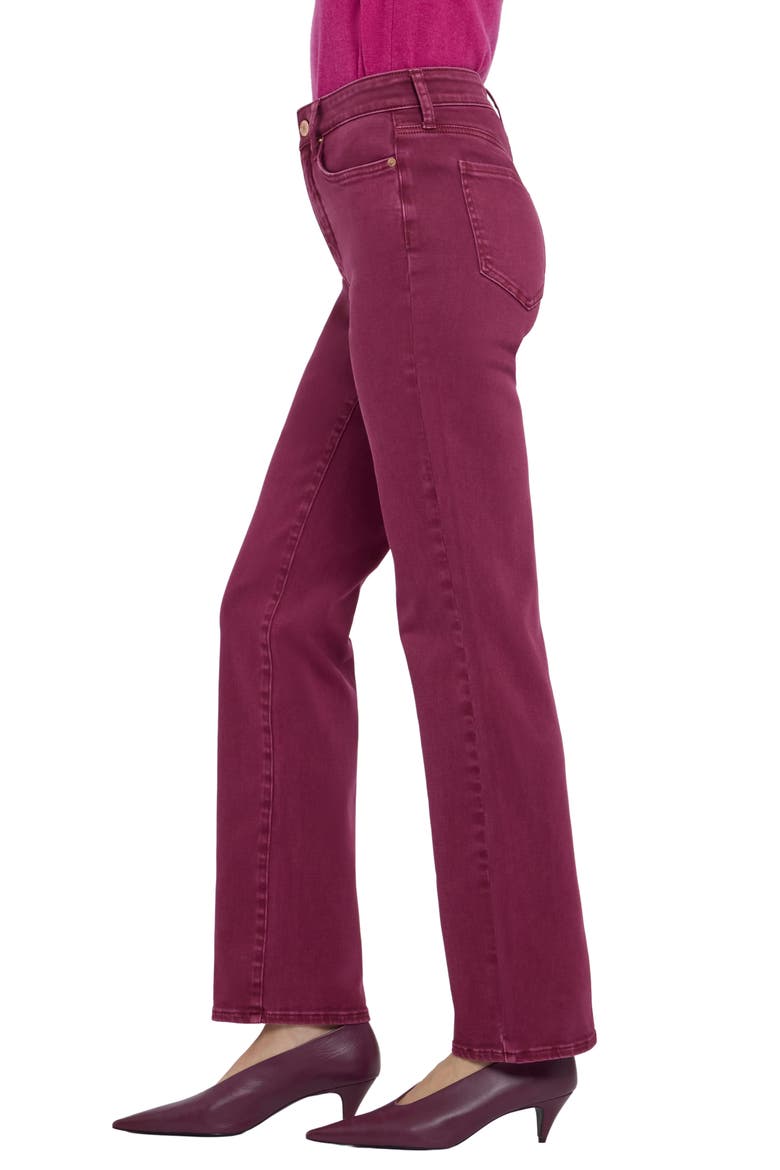 Marilyn High Waist Straight Leg Jeans, Alternate, color, RETRO TRUE BURGUNDY
