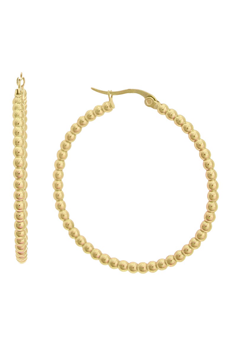 Beaded Hoop Earrings, Main, color, YELLOW