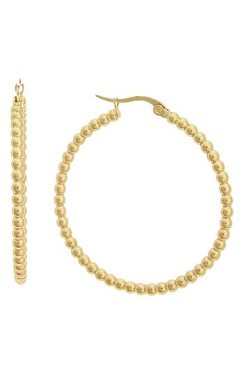 Juvell Beaded Hoop Earrings In Yellow