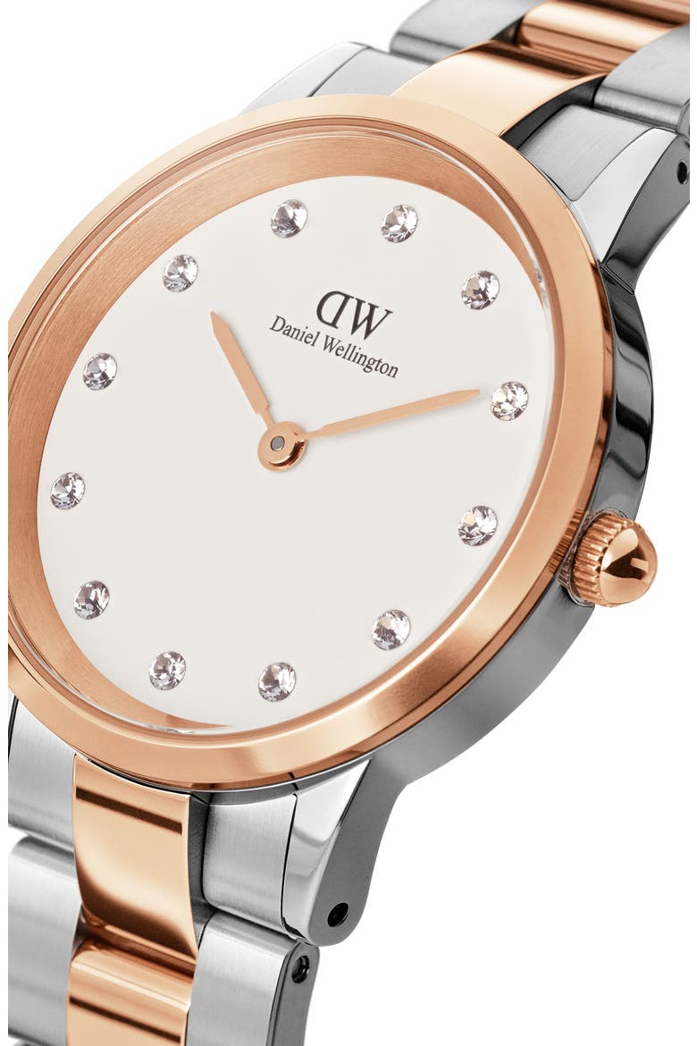Iconic Lumine Bracelet Watch, 28mm, Alternate, color, ROSE GOLD/ SILVER