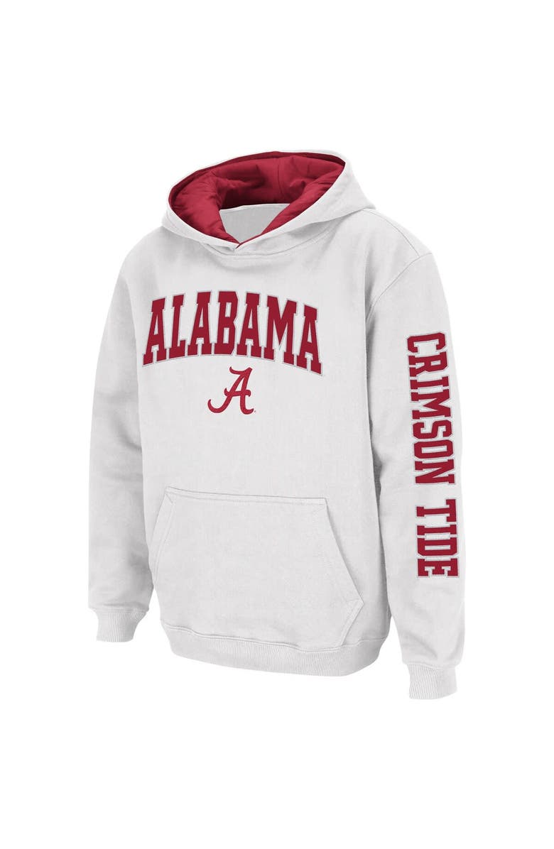 COLOSSEUM Youth Colosseum  White Alabama Crimson Tide 2-Hit Pullover Hoodie, Alternate, color, White