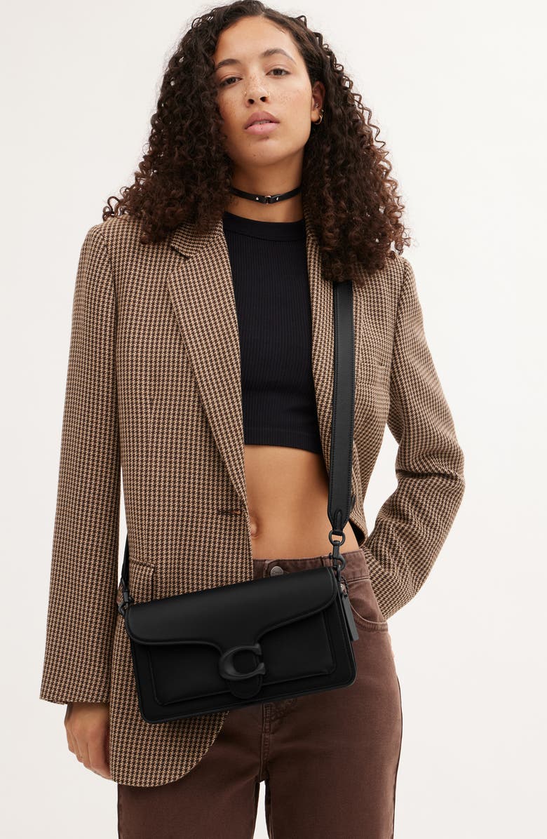 COACH Tabby 26 Black Collection Leather Shoulder Bag, Alternate, color,