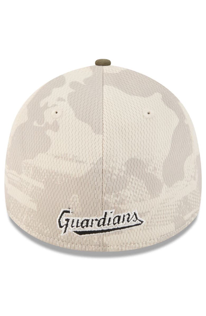 New Era Men's New Era Light Beige/Olive Cleveland Guardians 2025 Armed Forces Day 39THIRTY Flex Hat, Alternate, color, Light Beige