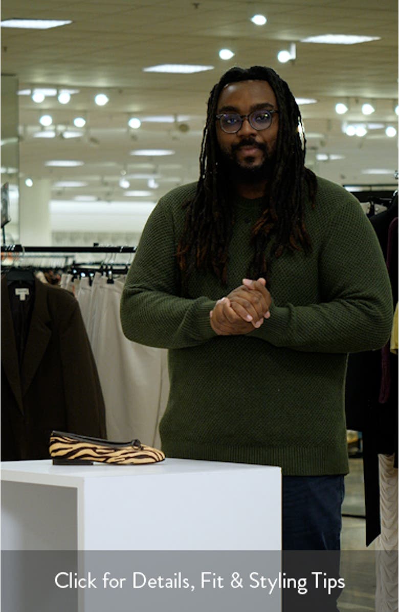 Noella Zebra Genuine Calf Hair Flat, sales video thumbnail