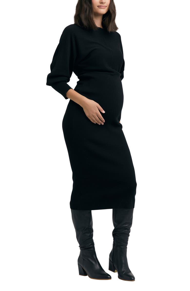 Ripe Maternity Sloane Dress, Alternate, color, Black