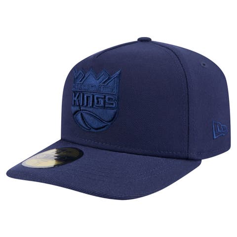 Men's New Era  Navy Sacramento Kings Colorpack A-Frame Pinch Front 59FIFTY Fitted Hat