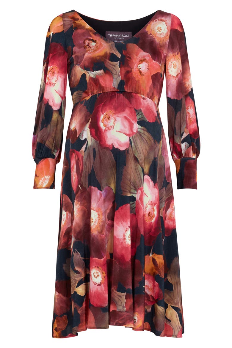Pixie A-Line Maternity Dress, Alternate, color, DARK BLOOMS