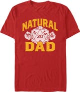 Dungeons & Dragons Men's Dungeons & Dragons Natural Twenty Dad  Graphic T-Shirt