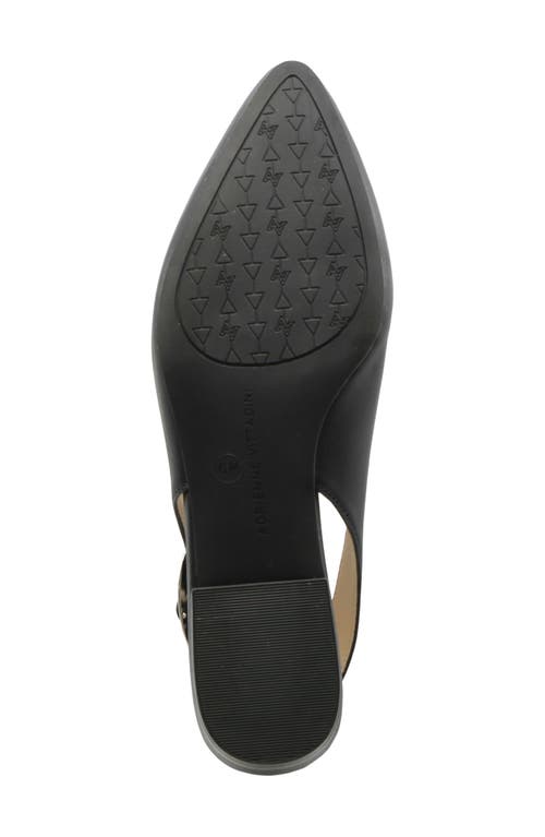 Adrienne Vittadini Papina Slingback Kitten Heel Pump In Black Sm